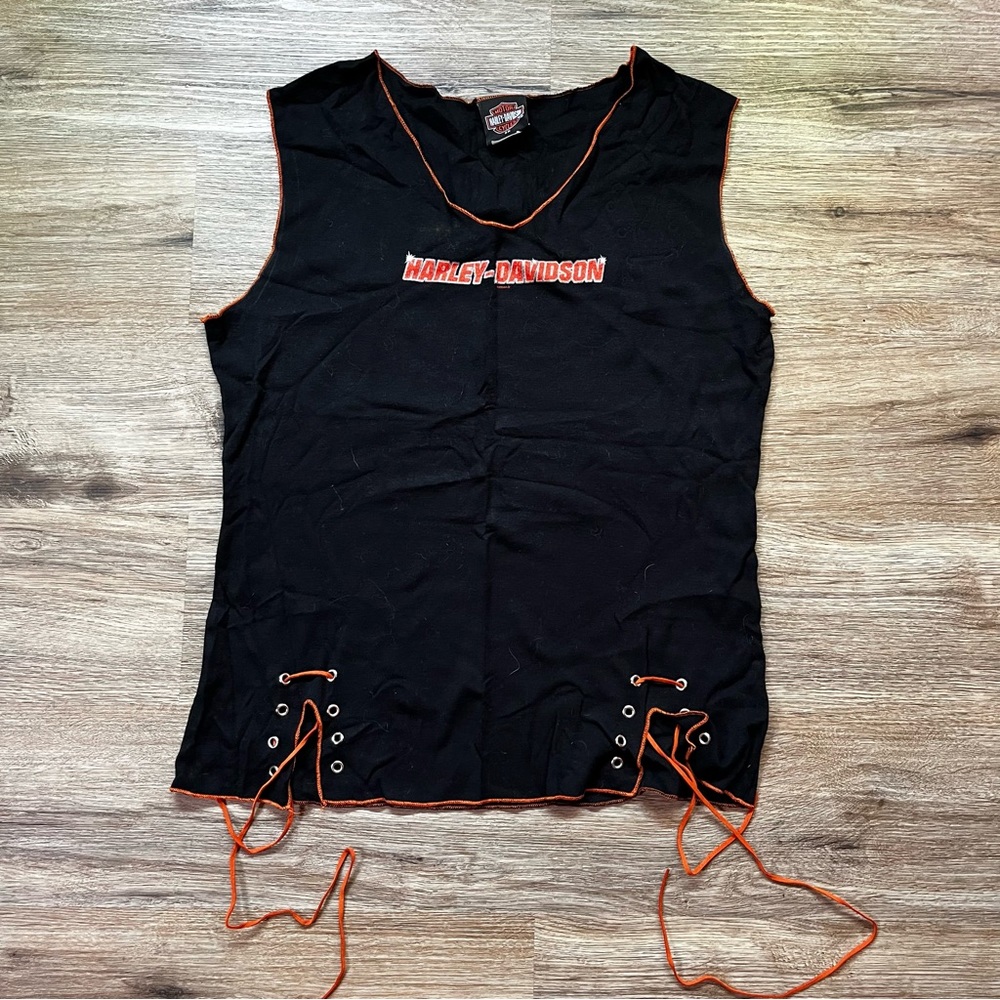 Black Harley Davidson tank muscle t shirt size 2X